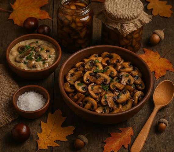 Autumn Mushroom Dishes and Preserves