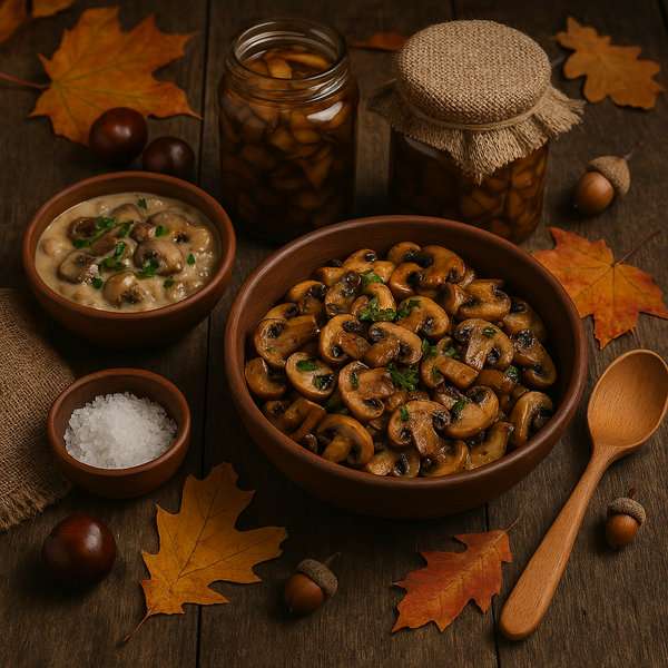 Autumn Mushroom Dishes and Preserves