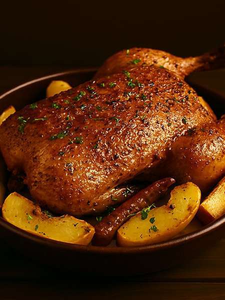 Roast Duck with Apples - recipe