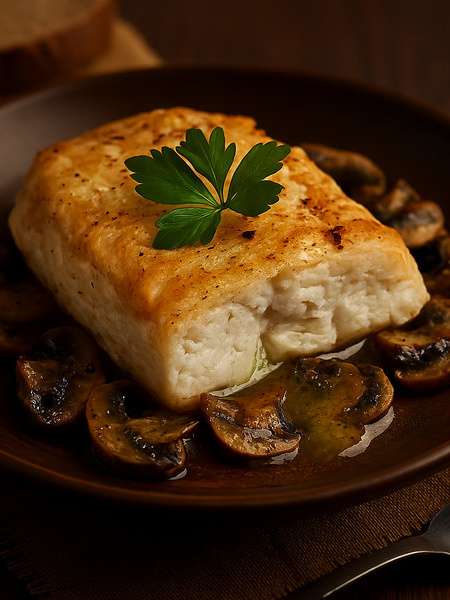 Baked Pike-Perch with Mushrooms - recipe